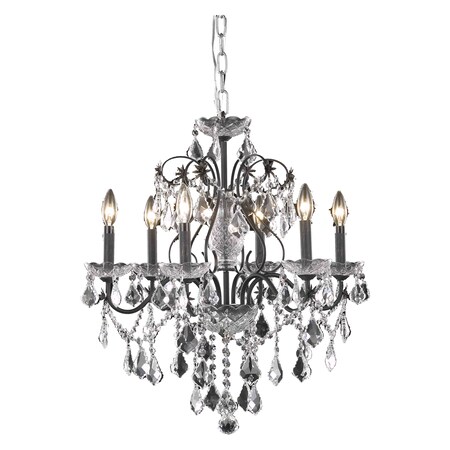 Elegant Lighting Dining Room Chandelier Dark Bronze V2015D24DB/RC